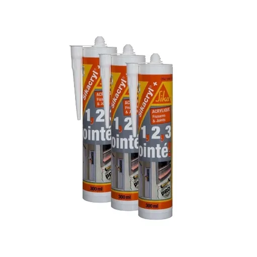 Picture of Sikacryl plus acrylic sealant - white - 300ml x 3 - Sika