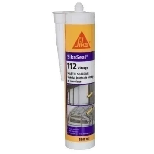 Picture of Silicone sealant for glass sikaseal 112 glazing - white - 300ml - Sika