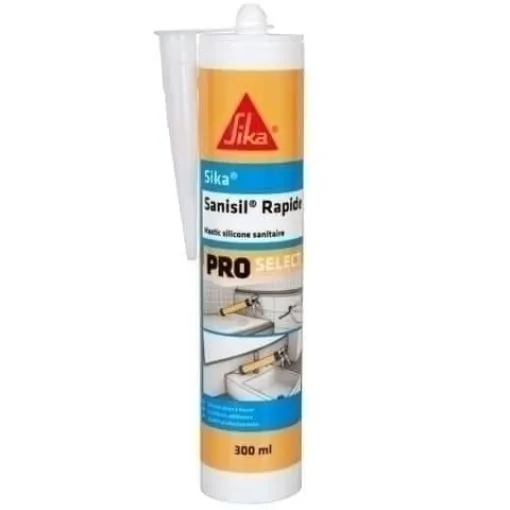 Picture of Anti - mould rapid silicone sealant for sanitary use - transparent - 300ml - Sika