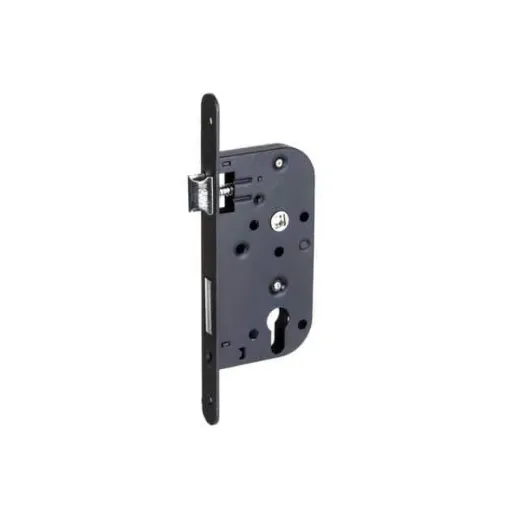 Picture of Pack of 12 single - point mortise locks with cylinder bore and shaft 50 mm - black - Klose besser