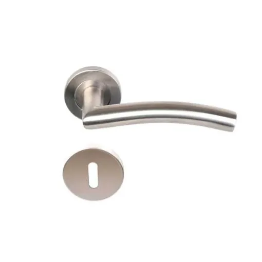 Picture of Handles Pair With Rosettes In 304 Model Elsa Type Wave With 1/2 Turn Klose Besser Key - Eurowale