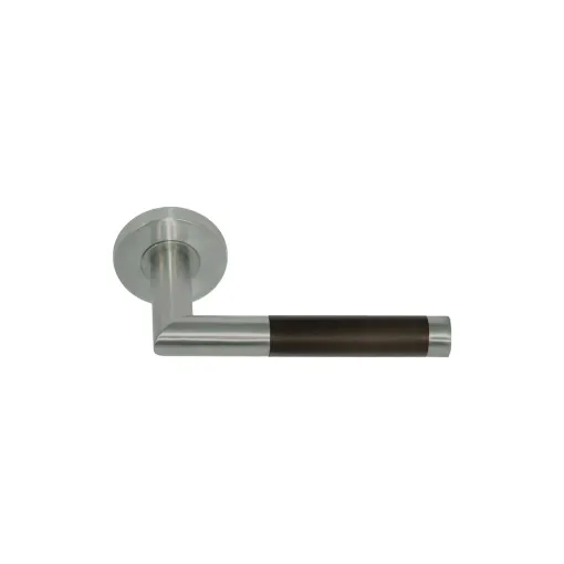 Picture of Sauterne Door Handles - Stainless Steel 304 Brushed And Wenge X2 - Eurowale