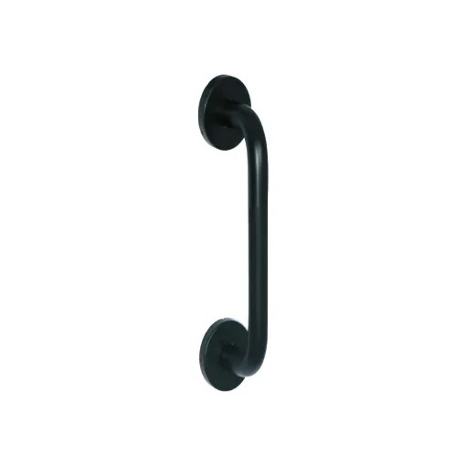 Picture of Pulling Handle On Round Roses - Solid Black Anodized Aluminium - 300Mm - Eurowale