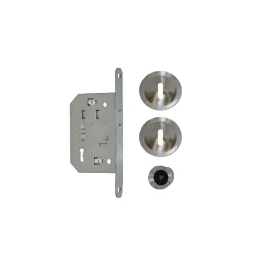 Picture of Kit for roller shutter door - round handles - stainless steel - Eurowale