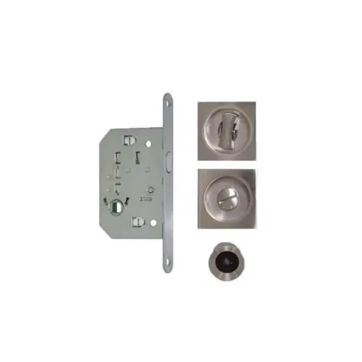 Picture of Kit for galley door - square handles - locking - stainless steel - Eurowale