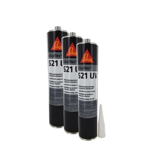 Picture of Sikaflex 521 uv hybrid sealant glue - black - 300ml - 3 pack - Sika