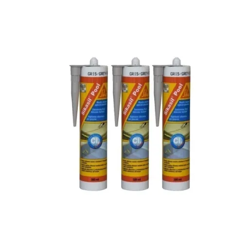 Picture of Sikasil pool silicone sealant - grey 300ml - Set of 3 - Sika