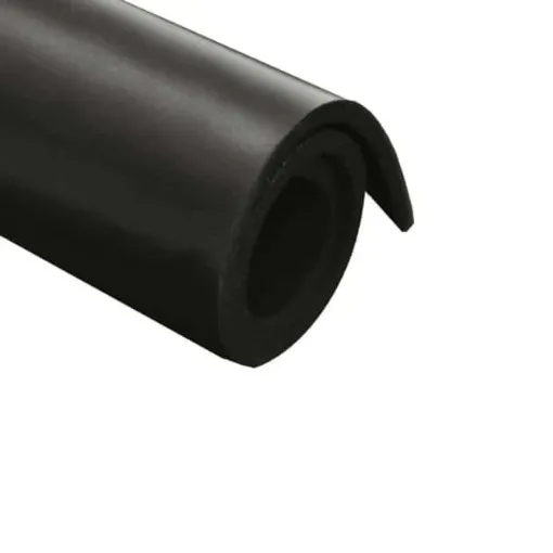 Picture of Neoprene rubber sheet 2 Ply Canvas - Black - 100 x 140cm - 5mm