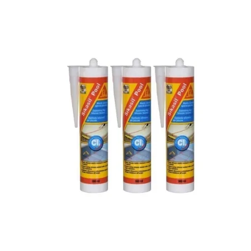 Picture of Sikasil pool silicone sealant - transparent - 300ml x 3 - Sika