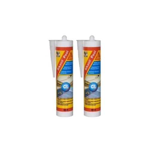 Picture of Sikasil pool silicone sealant - transparent - 300ml x 2 - Sika - Transparent - 300ml