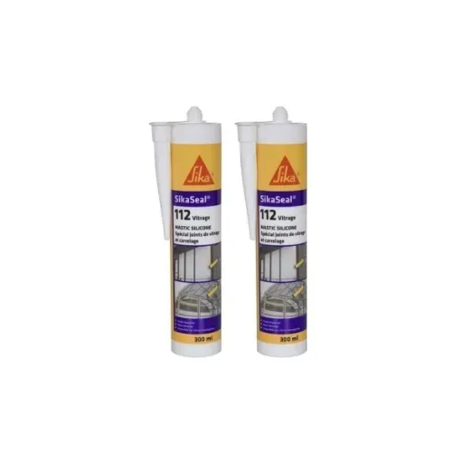 Picture of Special silicone sealant for glass sikaseal 112 glazing - white - 300ml x 2 - Sika