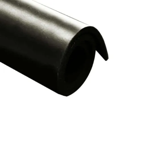 Picture of Natural rubber sheet 2 ply canvas - black - 100 x 140cm - 5mm