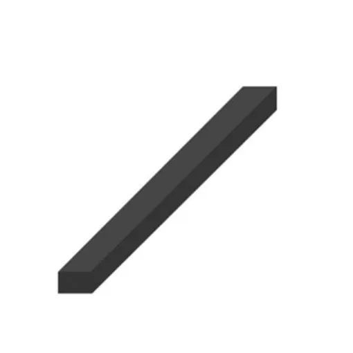 Picture of Epdm rubber - Black - 25 x 15mm - 1m