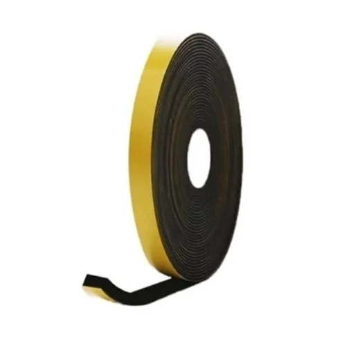 Picture of Epdm foam rubber AAdhesive - Black - 15x15 mm - 6 m