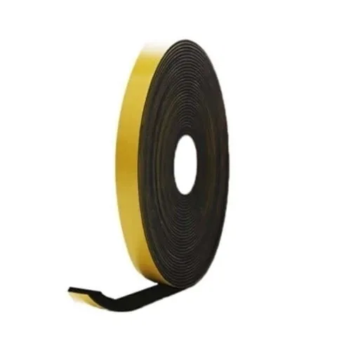 Picture of Epdm foam rubber adhesive - Black - 15x6 mm - 10 m