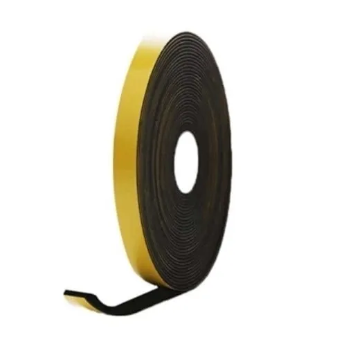 Picture of Epdm foam rubber adhesive - Black - 15x3 mm - 10 m