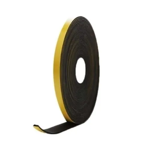 Picture of Epdm foam rubber adhesive - Black - 10x5 mm - 10 m