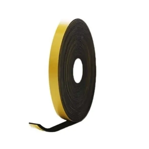 Picture of Epdm foam rubber adhesive - Black - 15x2 mm - 10 m