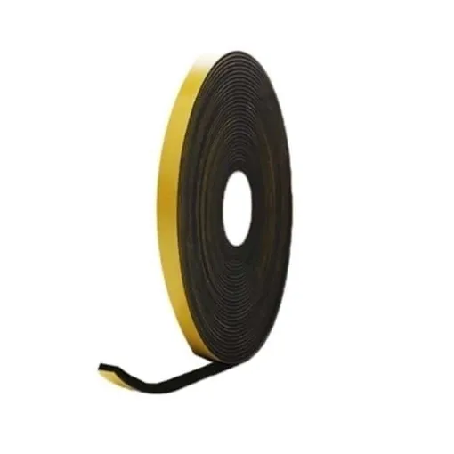 Picture of Epdm foam rubber adhesive - Black - 10x10 mm - 10 m