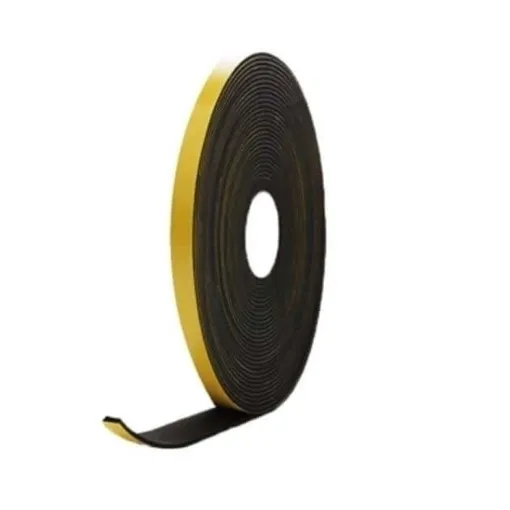 Picture of Epdm foam rubber adhesive - Black - 10x6 mm - 10 m