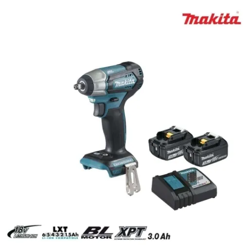 Picture of Brushless 18V impact bolter - 2 batteries Bl1830B 3.0Ah - 1 quick charger - DTW180RFJ - Makita