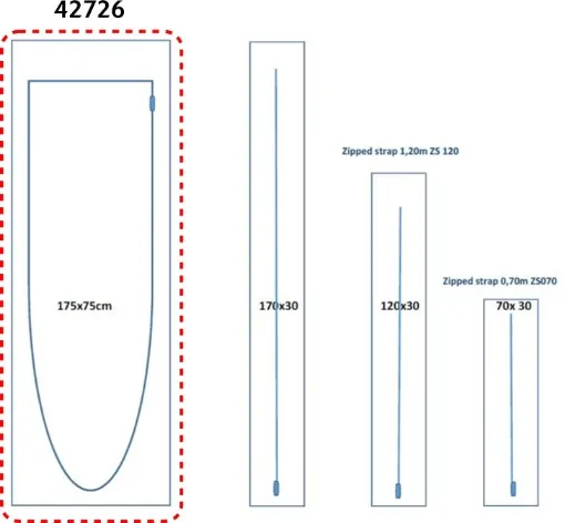 Picture of U - Shaped zip door no. 42726 X 2 – (175 X 75cm)