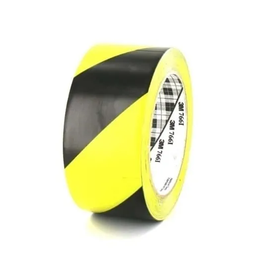 Picture of Vinyl tape 766 - yellow and black - 50mm x 33m - 3M