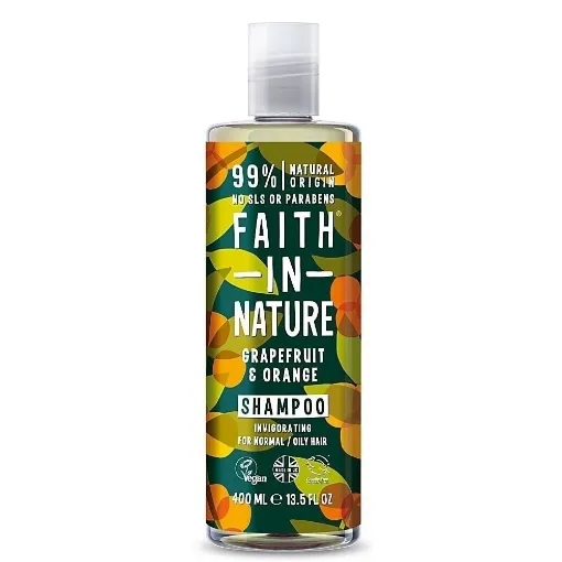 Picture of Grapefruit and orange invigorating shampoo for normal or oily hair - 400ml - Faith In Nature