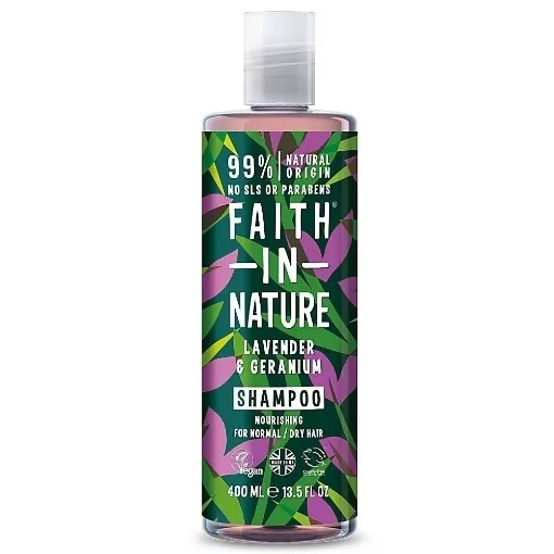 Picture of Lavender and geranium nourishing shampoo for normal or dry hair - 400ml - Faith In Nature