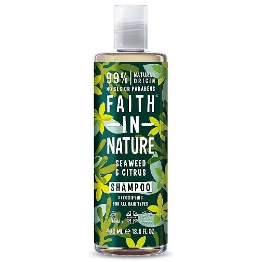 Picture of Seaweed and citrus detoxifying shampoo for all hair types - 400ml - Faith In Nature