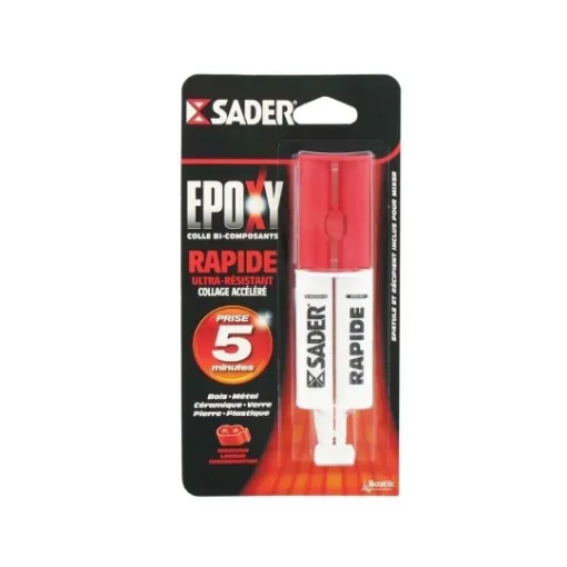 Picture of Rapid bi - component epoxy adhesive In syringe - 25ml - Sader