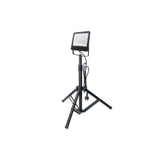 Picture of LED projector on tripod 2 x 6400k 100W 8000 lumens - black - EDM