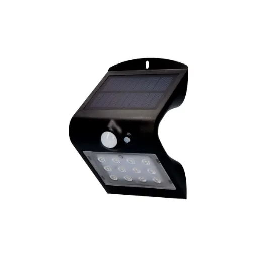 Picture of Solar wall LED lamp with sensor 1,5W 220 lumens - black - EDM