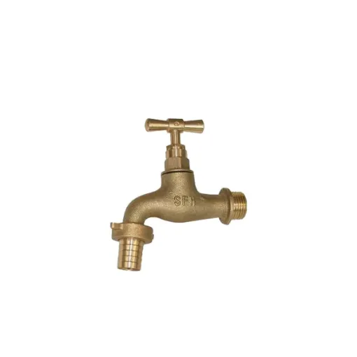 Picture of 1/2" male brass tap with drain - 80273 D - Sferaco