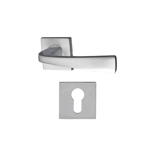 Picture of Pearl chrome finish Aluminium handle and rosette pack - Ambiance