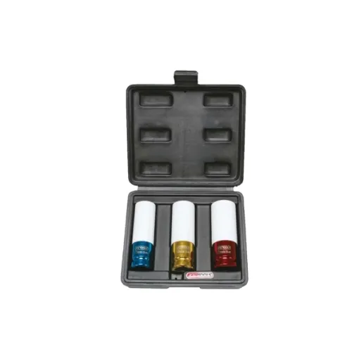 Picture of KS TOOLS Set of 3 impact sockets For aluminium rims - 04 - 19 - 21mm - 1/2" - 515.1005