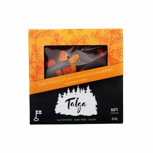 Picture of Taiga Chocolate dark chocolate with sea buckthorn berries 50 g