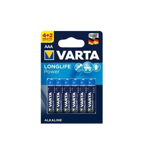 Picture of LR03 AAA alkaline batteries 6 pack - Varta