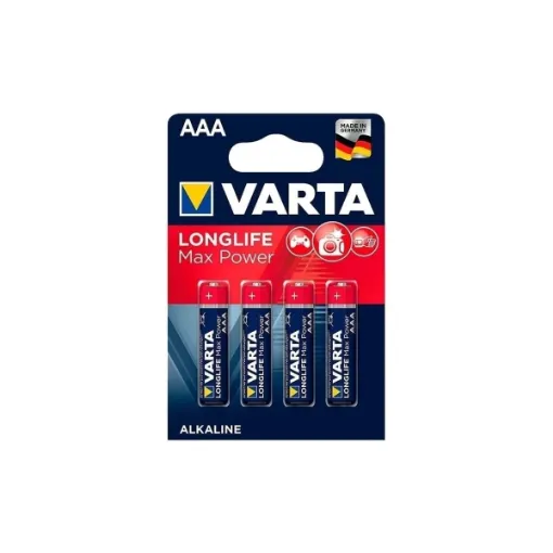 Picture of AAA max power long life alkaline batteries 4 pack - Varta