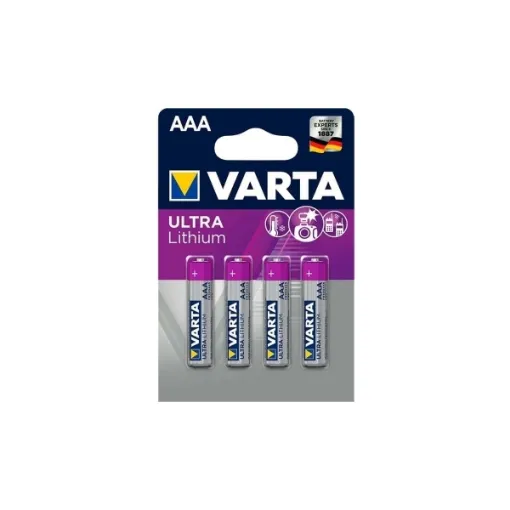 Picture of LR03 AAA ulta lithium batteries 4 pack - Varta