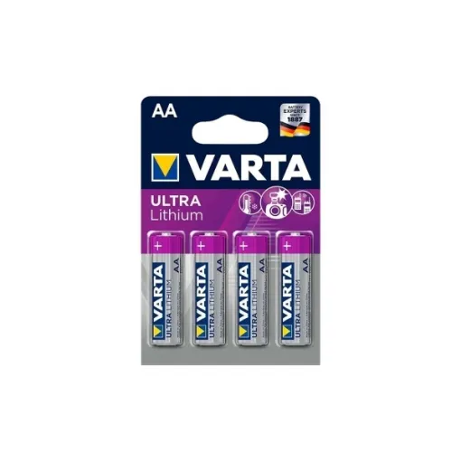 Picture of LR06 AA ultra lithium batteries 4 pack - Varta