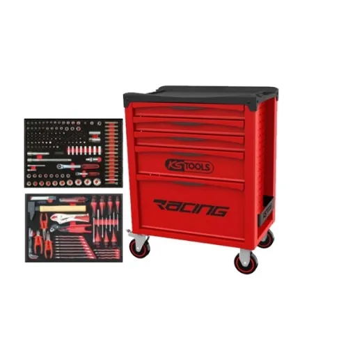 Picture of Racing servant - equipped with 184 tools - red - 5 drawers - 855.5184 - Ks tools