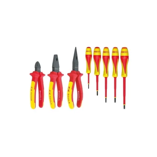 Picture of Set of insulated pliers and screwdrivers ergotorque ultimate - 8 pcs - 117.1105 - Ks tools