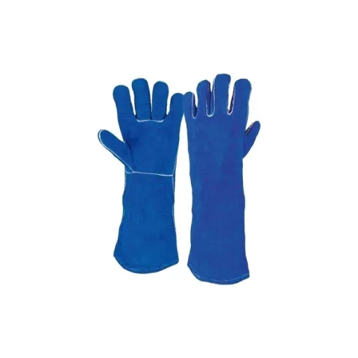 Picture of Gloves - leather - long - for welders - size M - 985.7038 - Ks tools