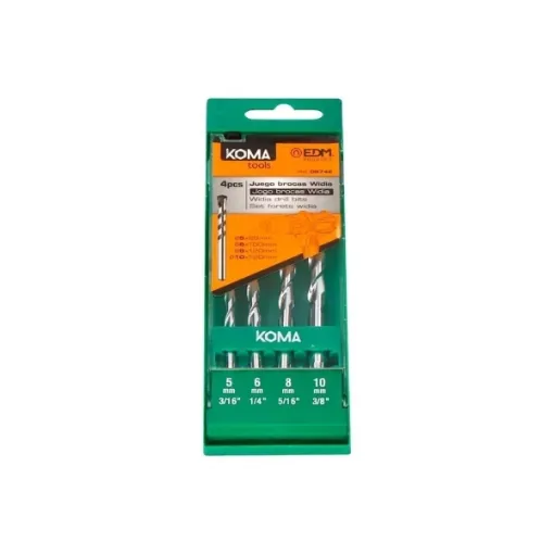 Picture of Set 4 drill bits - widia standard - 08742 - Koma tools