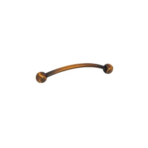 Picture of Furniture handle - Zamak - 140 x 86 mm - Brushed antique brass