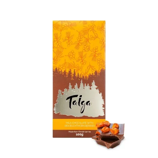 Picture of Taiga Chocolate dark chocolate with sea buckthorn berries 100 g