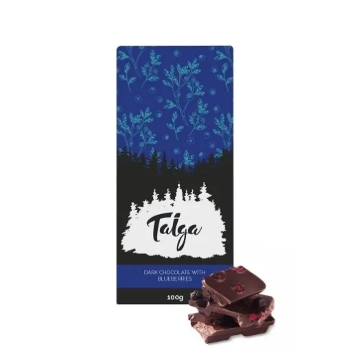 Picture of Taiga Chocolate dark chocolate with bilberries 100 g