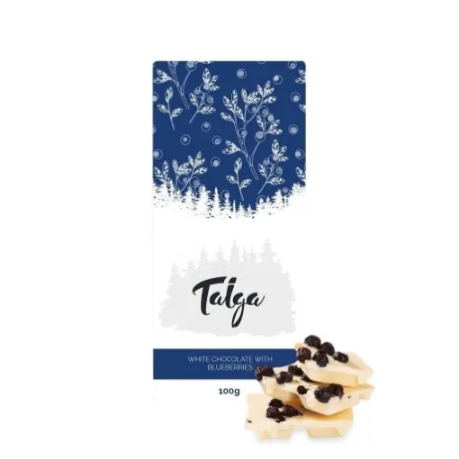 Picture of Taiga Chocolate white chocolate with bilberries 100g