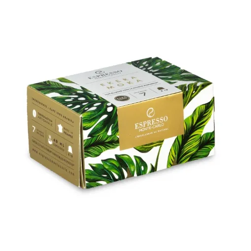 Picture of x 10 Ekera Moka  Compatible Nespresso® coffee Capsules, subtly composed around notes of Jasmine, punctuated by touches of red fruits and passion fruits